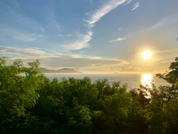 sunrise over the ocean near Padang Bai, Bali