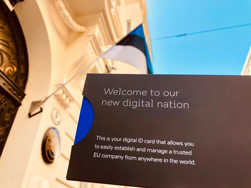 an envelope with a digital identity card from estonia