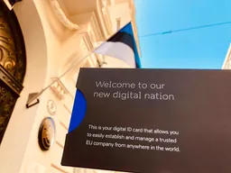 an envelope with a digital identity card from estonia