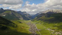 panorama picture of the valley of Livigno, Italy
