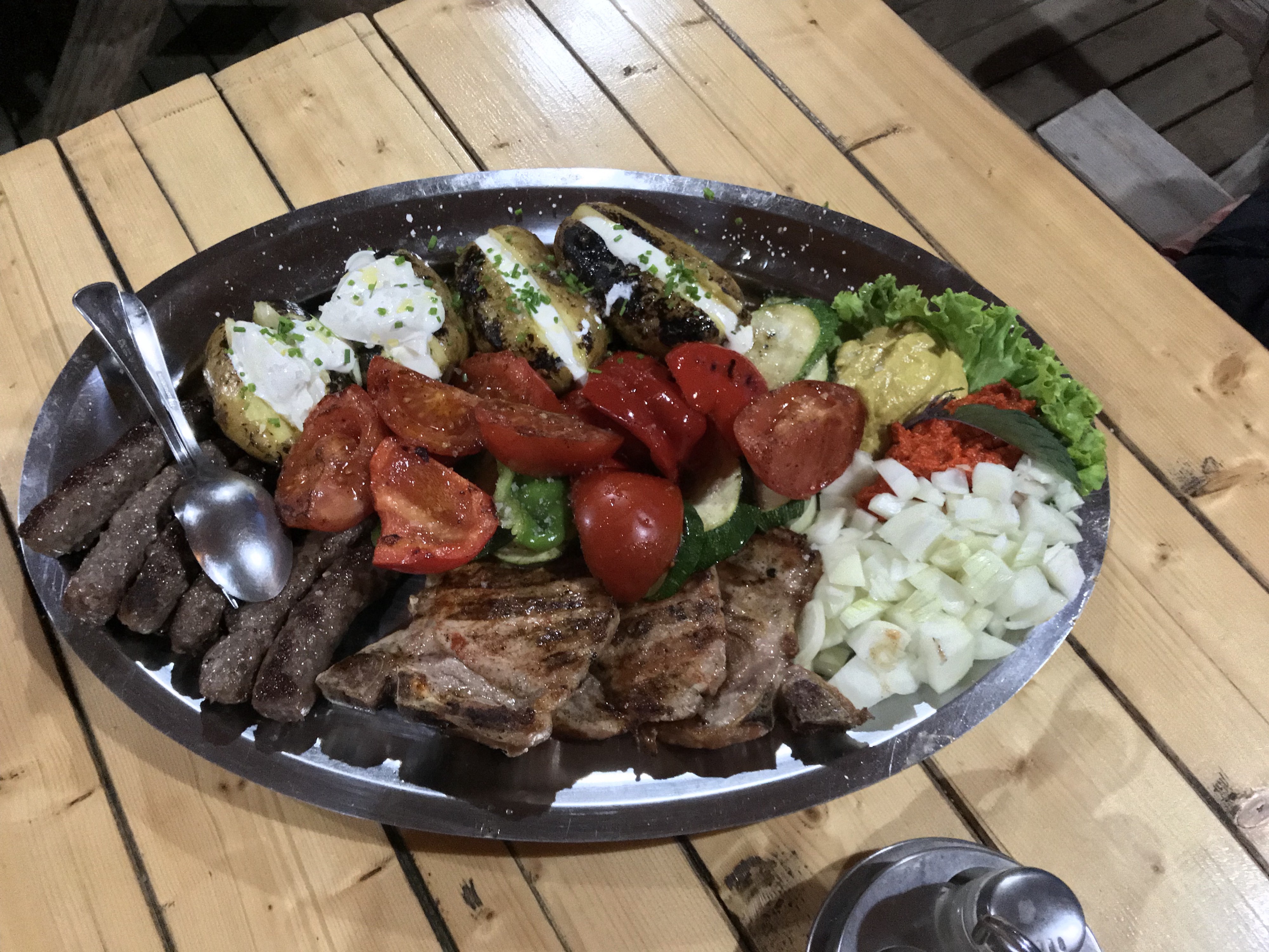 Meat plate at “Mooh Bar”, next to Villa Visna